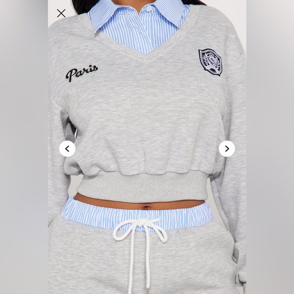 Riley Double Waistband Pant Set - Heather Grey - Picture 8 of 9